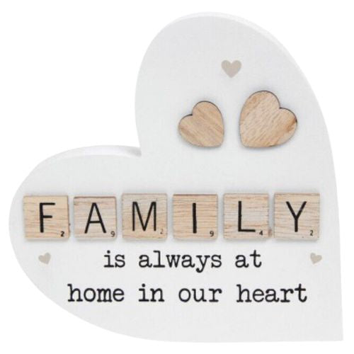 Scrabble Sentiment Heart Family