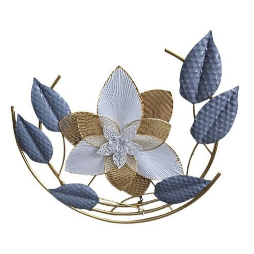 Flower with 6 Leaves Metal Wall Art