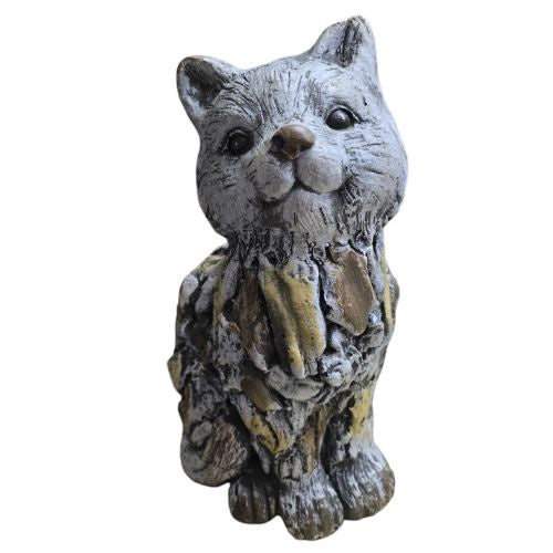 Stone Effect Cat Statue