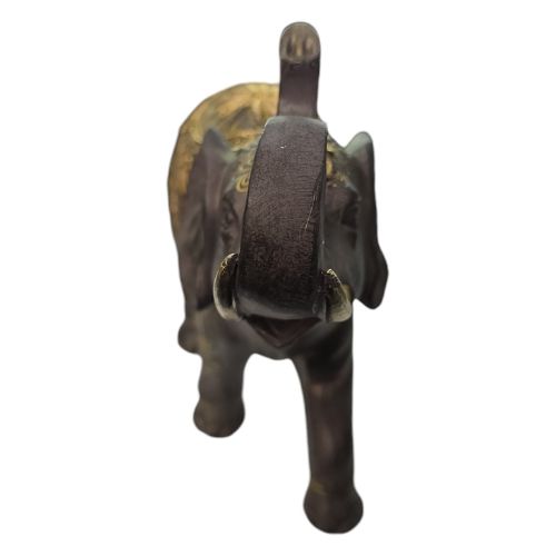 Elephant with Gold Decoration - 21cm