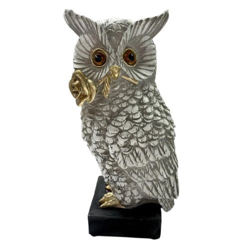 Owl with Roses in Beak