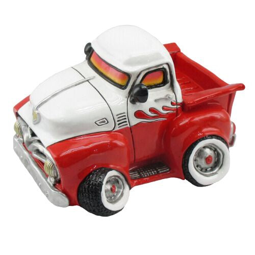 Red & White Pick Up Truck Money Box