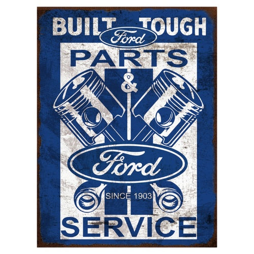 Ford Built Tough Tin Sign