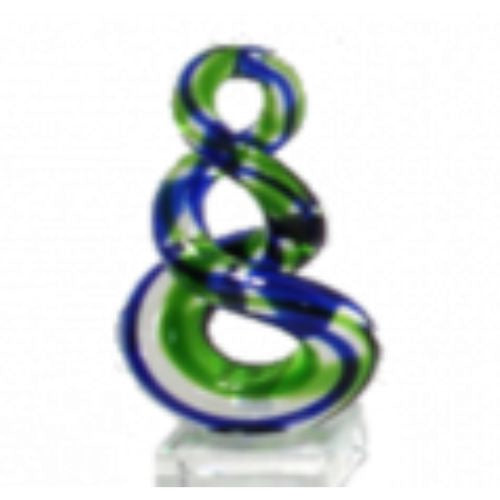 Glass Mini Twist - Green/Blue