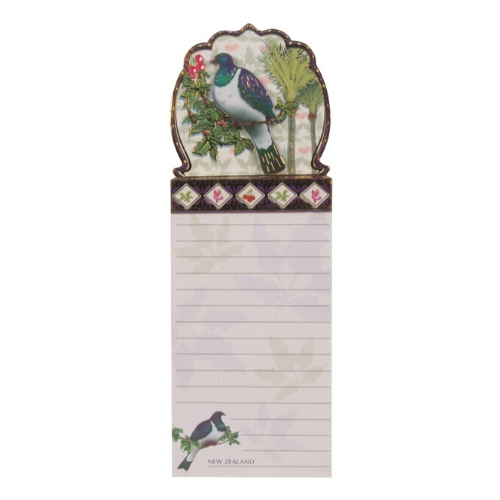 Gold Foil with Wood Pigeon Magnetic Notepad