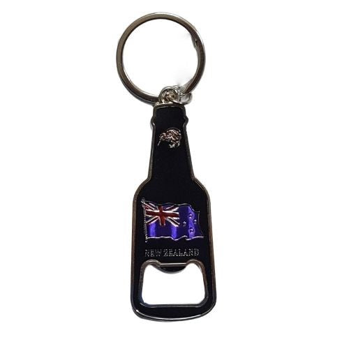 Keyring Bottle Opener Foil New Zealand Flag