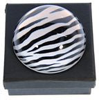 Glass Paperweight - Zebra