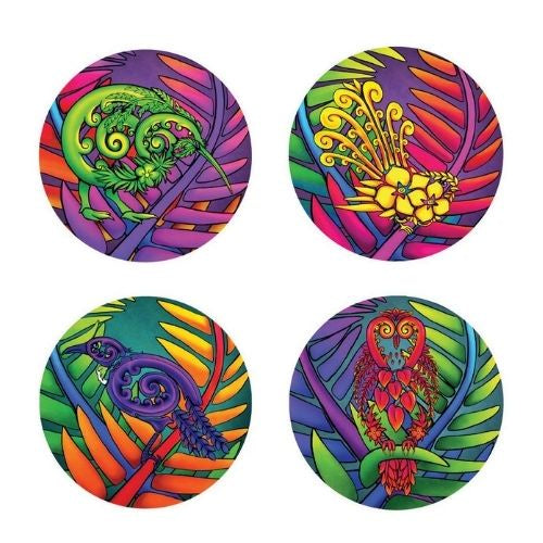 Sophie Blokker Ceramic Coasters - Birds - Bright