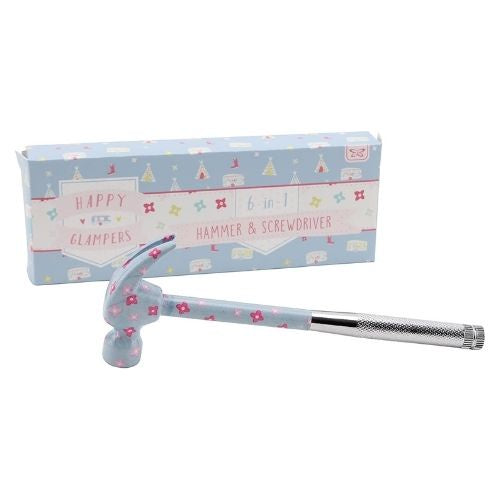 Happy Glampers Floral 6 in 1 Hammer and Screwdriver