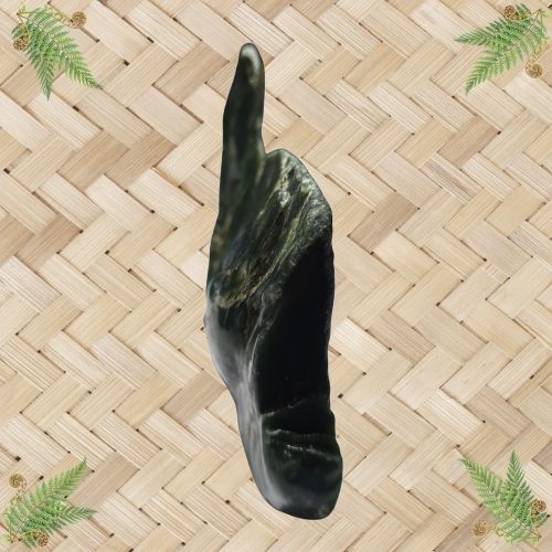 NZ Greenstone Polished Rock - Tui