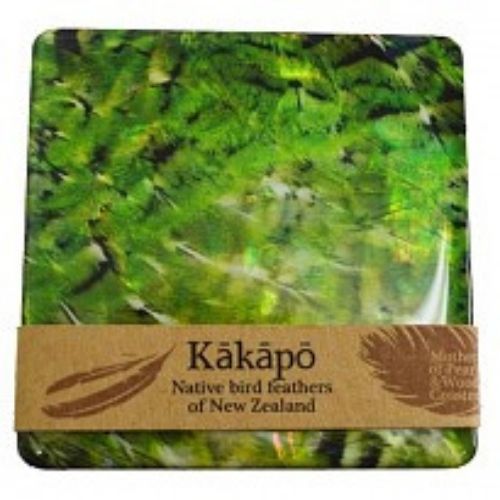 Kakapo Feather Pearl Coaster