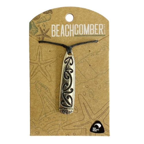 Patu Engraved Pewter Pendant