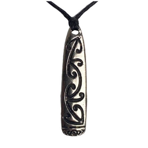Patu Engraved Pewter Pendant