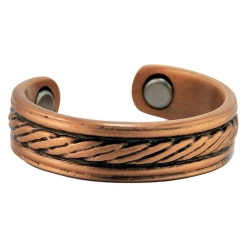 Stripe Pattern Ring - Copper