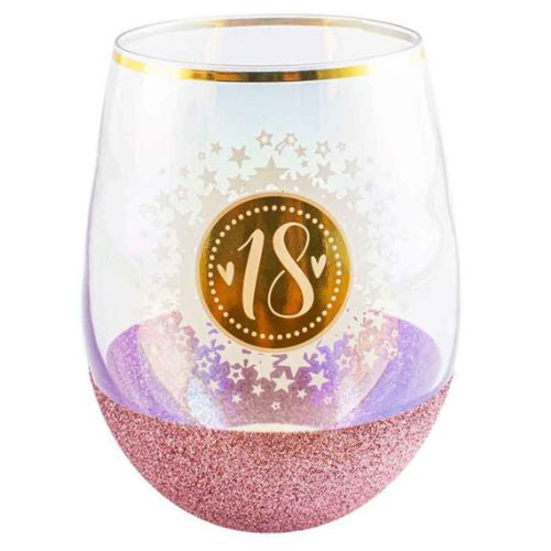 Glitterati Stemless Wine Glass - 18th