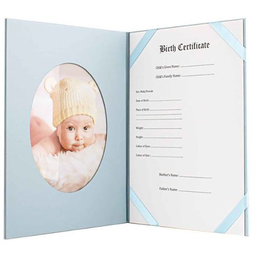 Birth Certificate Holder - Blue