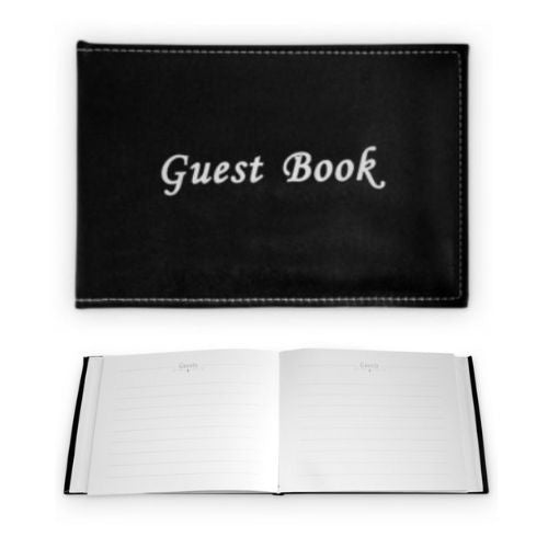 Guest Book Black with Silver