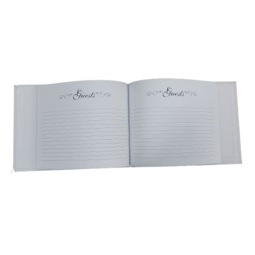Guest Book 21st White/Rose Gold