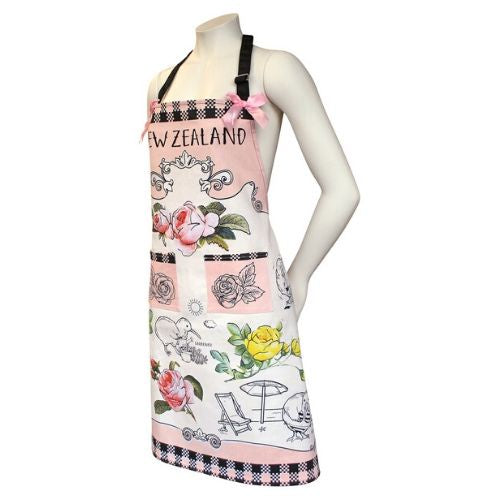 Kitchen Style Kiwis & Flowers Apron