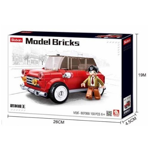Sluban Model Bricks Red Mini Car
