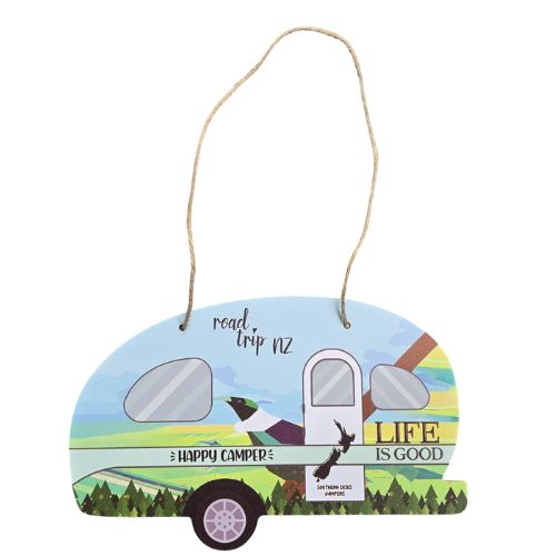 Happy Camper Caravan Plaque with Tui