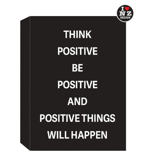 Black Word Block - Think Positive