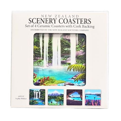 Sophie Blokker Ceramic Coasters - NZ Scenery