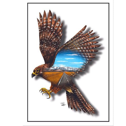 Sophie Blokker Greeting Card - New Zealand Falcon - Karearea