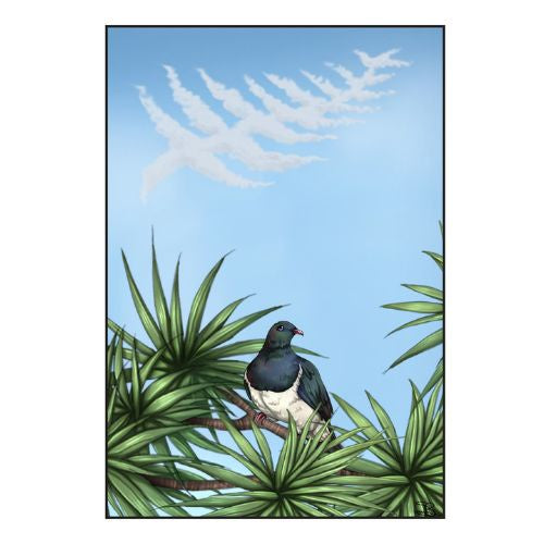 Sophie Blokker Greeting Card - Silver Fern - Wood Pigeon