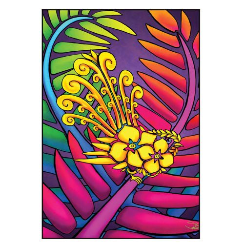 Sophie Blokker Greeting Card - Koru Fantail Bright