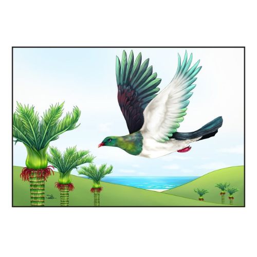 Sophie Blokker Greeting Card - New Zealand Wood Pigeon - Kereru in Flight