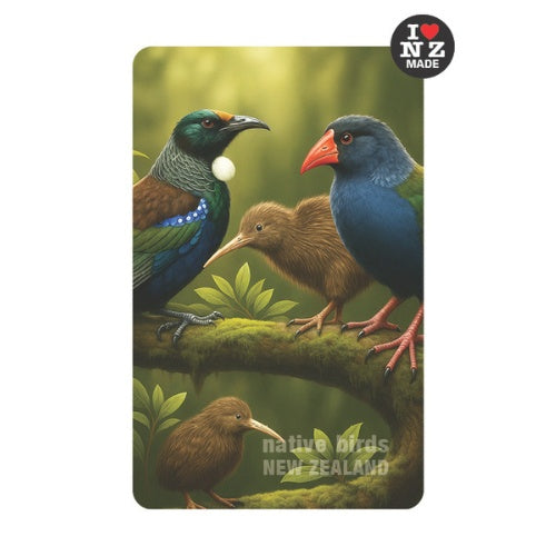 Doug Healey Acrylic Magnet - Tui, Kiwi, Takahe