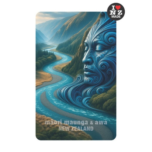 Doug Healey Acrylic Magnet - Awa / Blue