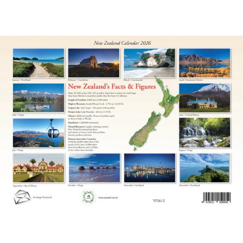 New Zealand Wall Calendar with Wall Planner 2026
