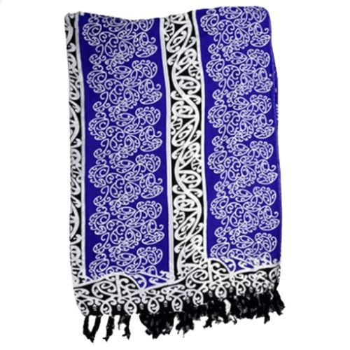 Sarong Kowhaiwhai - Purple White