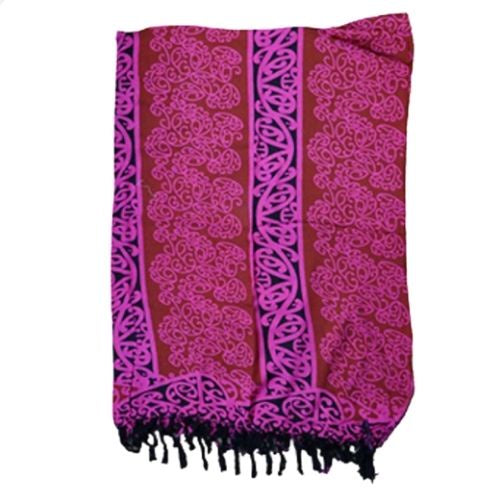 Sarong Kowhaiwhai - Brown & Pink