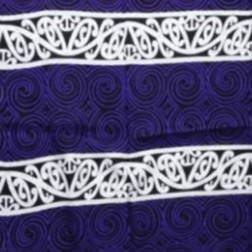Sarong Spiral/Koru - Purple & White