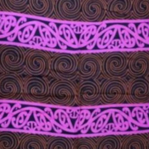 Sarong Spiral/Koru - Brown & Pink