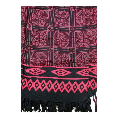 Sarong Pacifica Fine Print - Red & Black