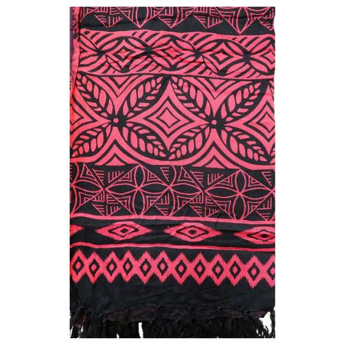 Sarong Pacifica Bold Print - Red & Black