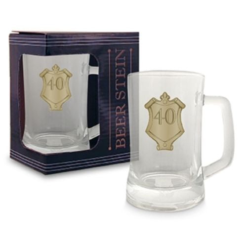 Beer Stein - Gold Badge - 40th