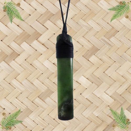 NZ Greenstone Toki Slim Pendant - 92mm