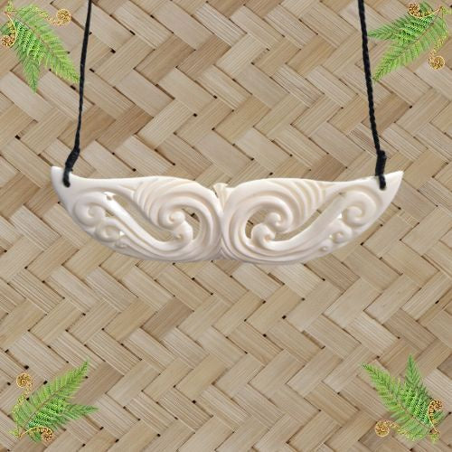 Kiwi Koru Bone Breastplate Pendant - 140mm