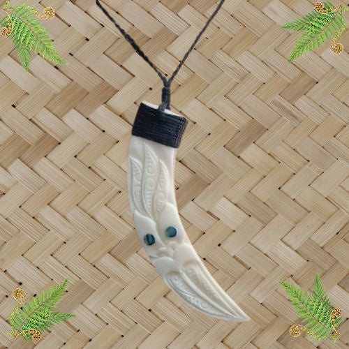 Boar Tusk Engraved Pendant - 85mm