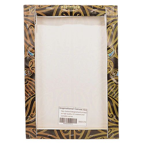 Gold and Black Manaia Canvas