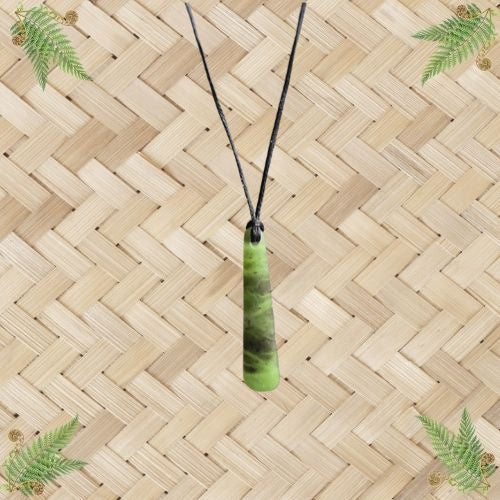NZ Greenstone Drop Pendant - 51mm