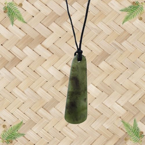NZ Greenstone Drop Pendant - 51mm