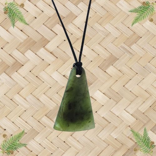 NZ Greenstone Drop Pendant - 40mm