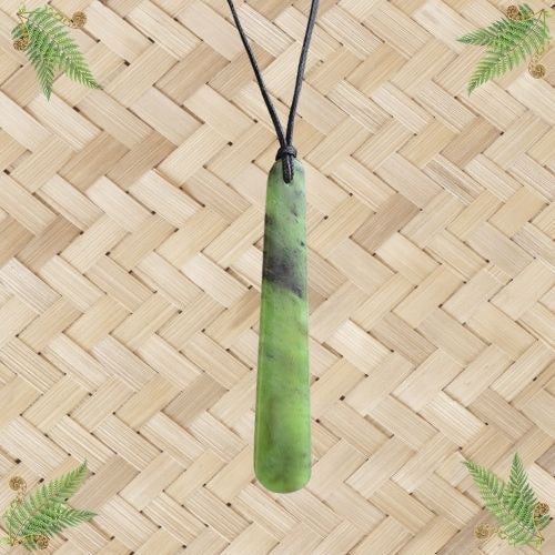 NZ Greenstone Drop Pendant - 102mm