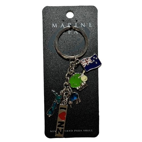 New Zealand Icon Charms Metal Keyring